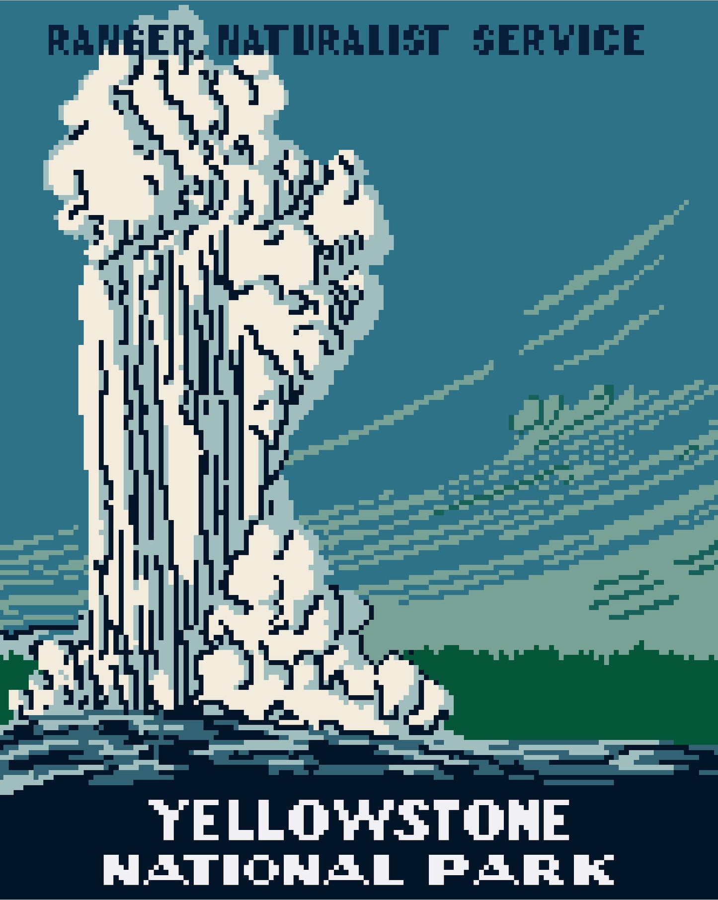 National Park Poster - Yellowstone