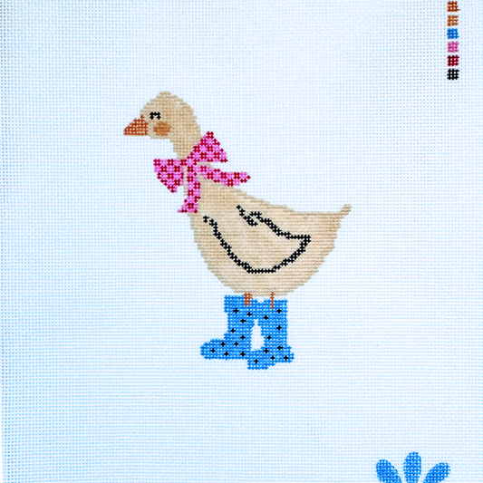 Duck in Boots - Pink Gingham